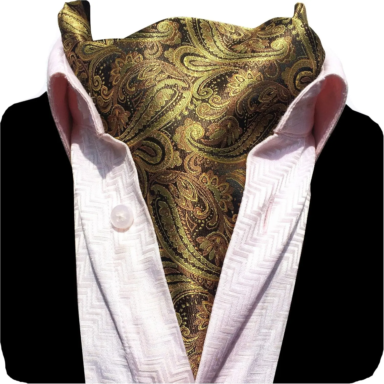 Men's Luxury Self-Tie Paisley Jacquard Woven Floral Ascot Cravat(Gift)