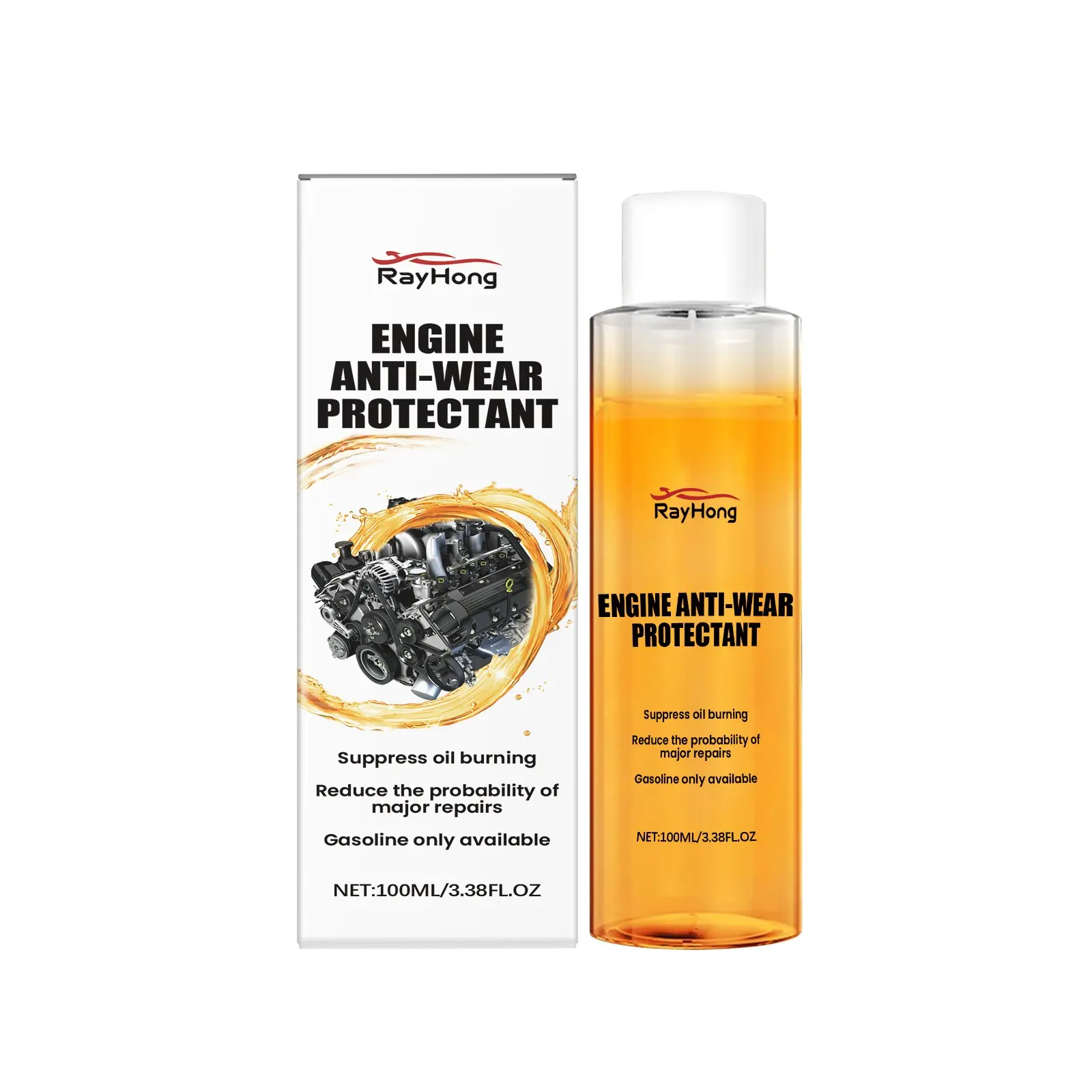 Rayhong Engine Protection Agent 100ML, Anti-Wear, Noise Reduction, Vibration Control, Rust Prevention, Car Cleaning and Maintenance