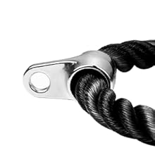 Deluxe Tricep Rope Pull Down Cable, 27 & 36 Inch Rope Length, Easy to Grip & Non-Slip Cable Attachment for Gym Workout Exercise