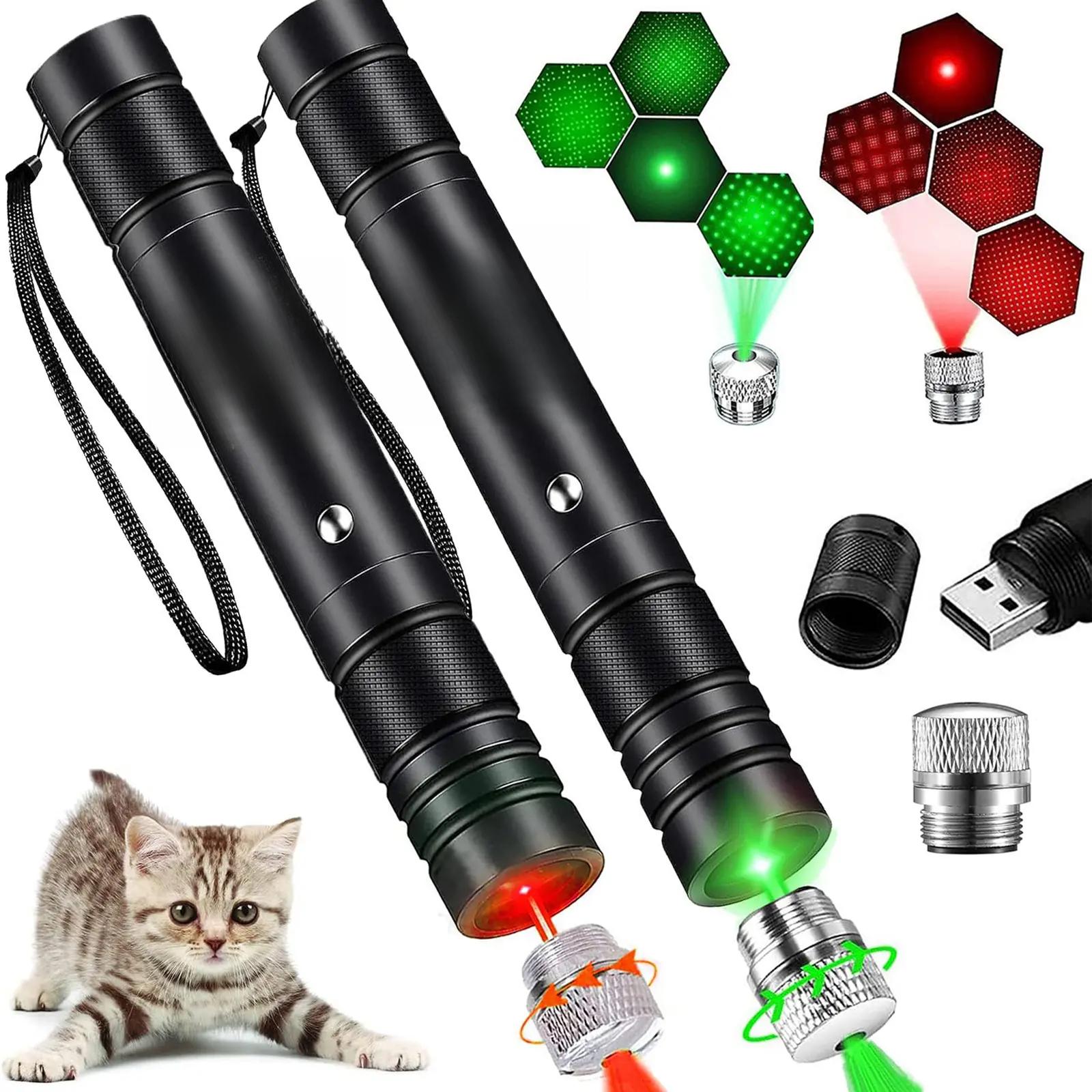 USB Rechargeable Pet Laser Toy, Laser Pointer, Low Power Safe Design, Interactive Wall Projection, Indoor Outdoor Use, Includes & Lasers
