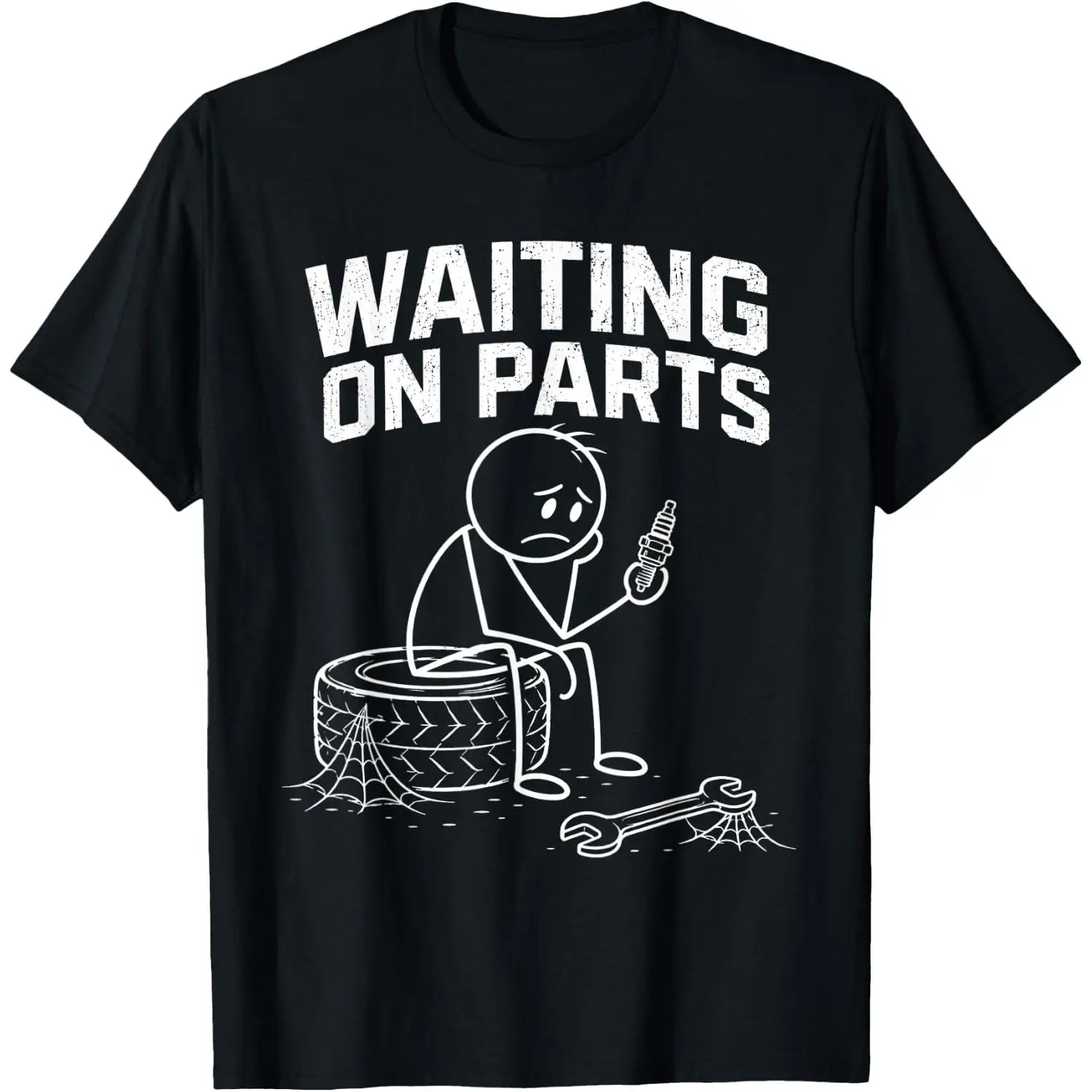 Mechanic Men Auto Repair Waiting on Parts Car Technician T-Shirt
