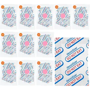 100 Packs 100CC Food Grade Oxygen Absorbers, 10 packs per individual vacuum bag, for long term food storage with oxygen indicator, works with Mylar bags, Mason jars and vacuum bags