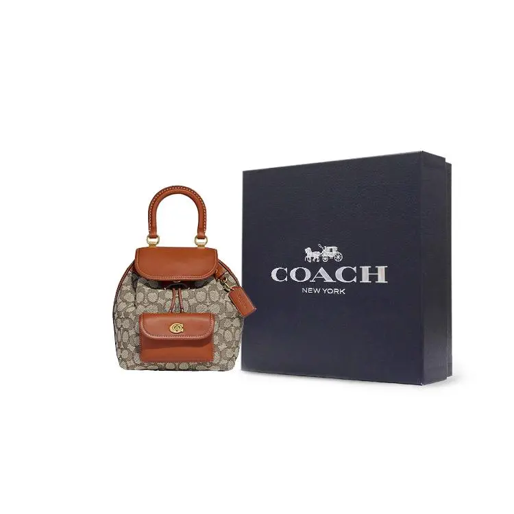 Coach Riya 21 Drawstring Backpack with Brown Trim COACH RIYA BACKPACK REVIEW ❗❗❗ NEW at Coach? Coach  main image 4