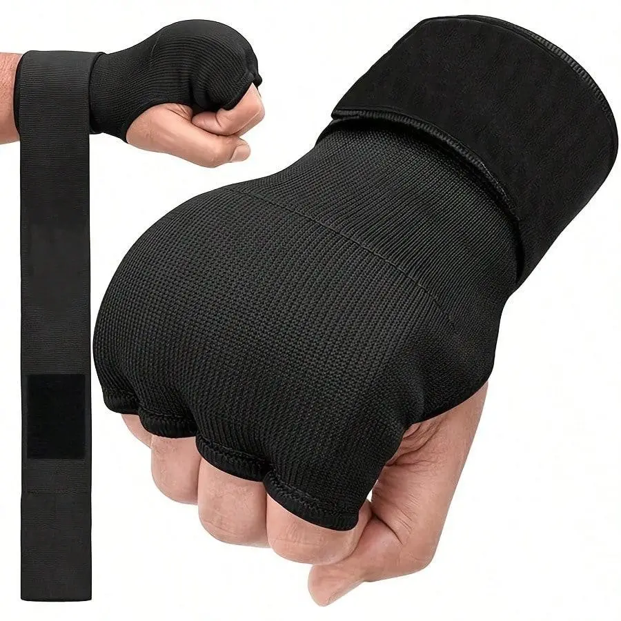 Unisex Boxing Inner Wrist Guards, Extended Elastic Padding, Ideal for Muay Thai, Mma, Kickboxing, Martial Arts Training