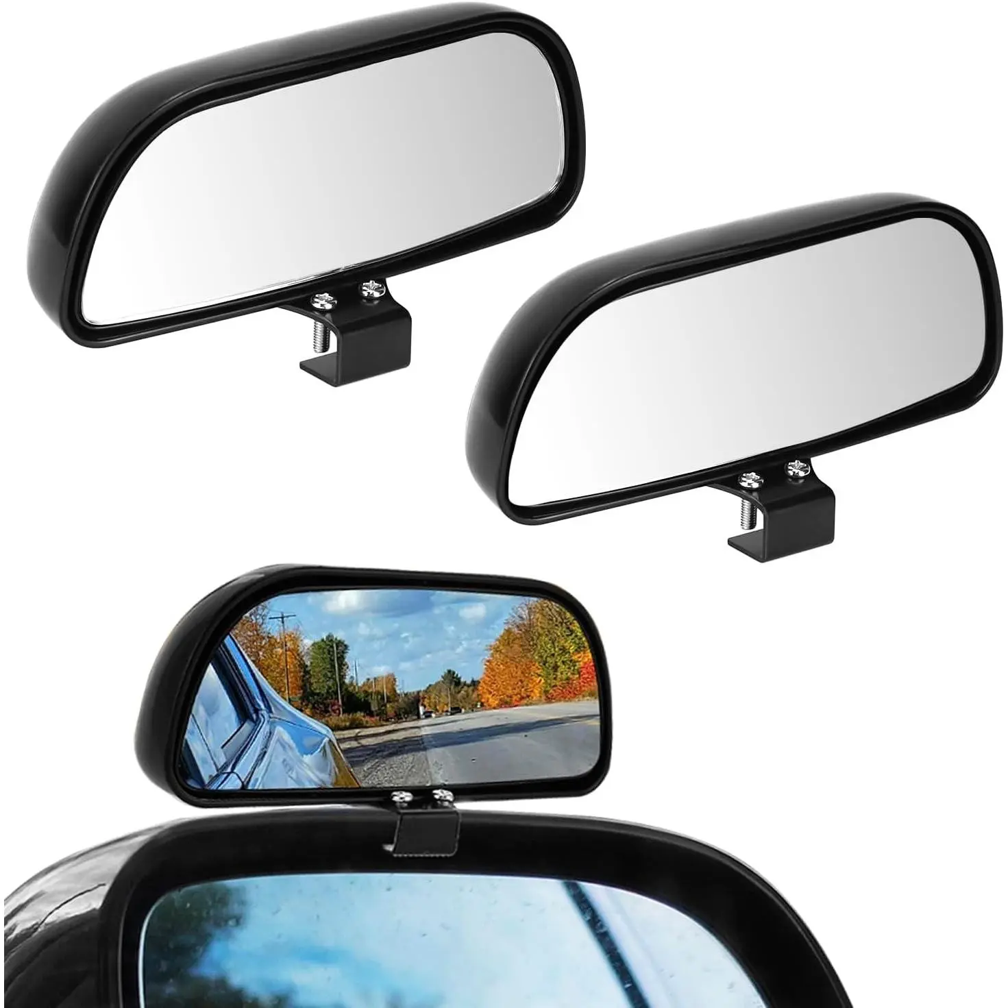 Blind Spot Mirror 2 Pack Rear View Concave Wide Angle Blindspot Mirror for Universal Cars