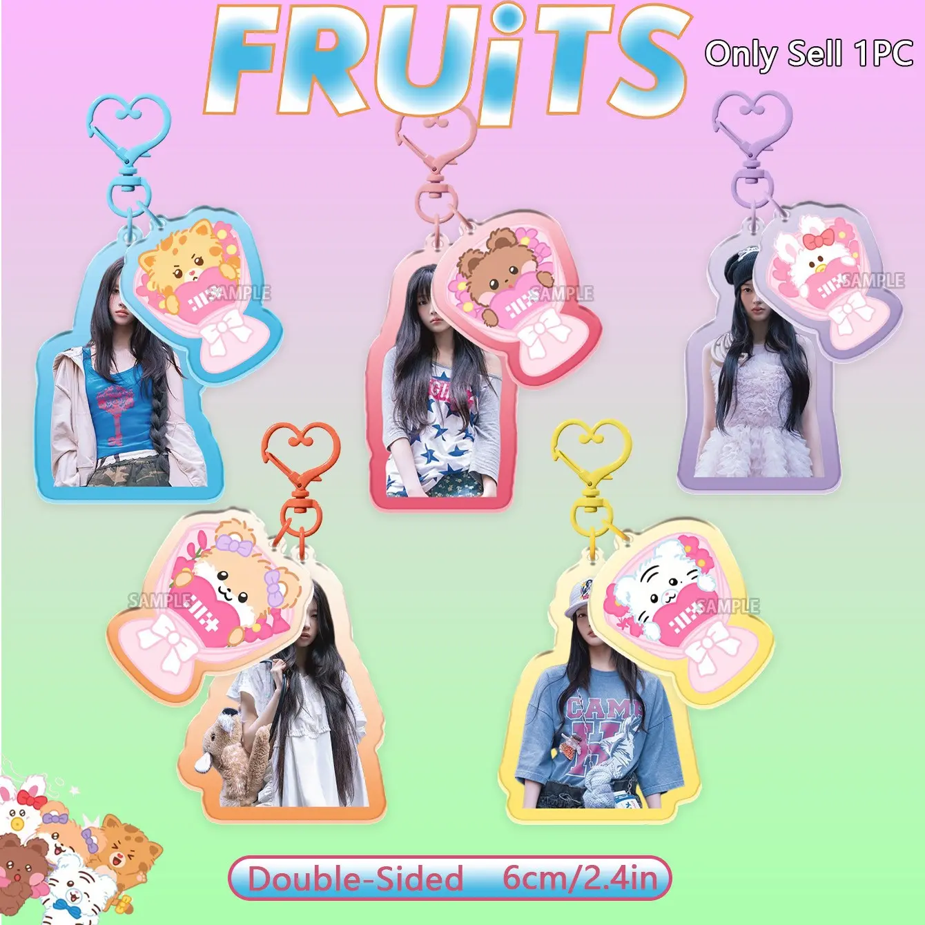 Illit Keychain Wonhee Iroha Yunah Moka Minju, Acrylic Name Tag, Fans Merchandise, Bag Charm, Car Accessory, Birthday Gift, Party Favor