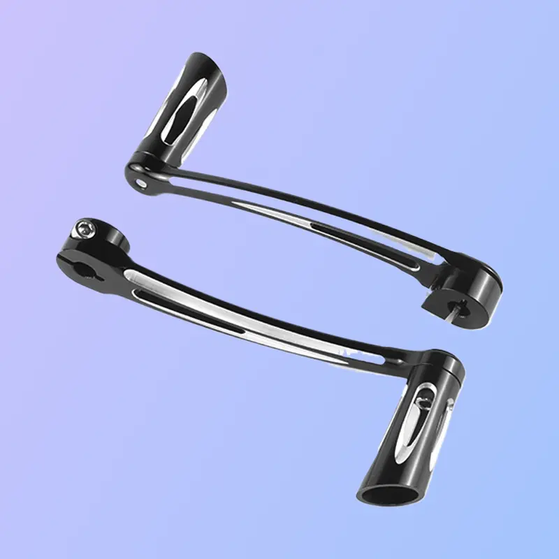 Motorcycle Modified Gear Shifter with Direct Mount - Ergonomic Curved Lever Design, Retro Look, Smooth Switch, Anti-Rust Surface Coating, Stable Connection Structure for Harley Touring Softail Street Glide Models, Gear Shift Lever, Comfortable Foot Operat