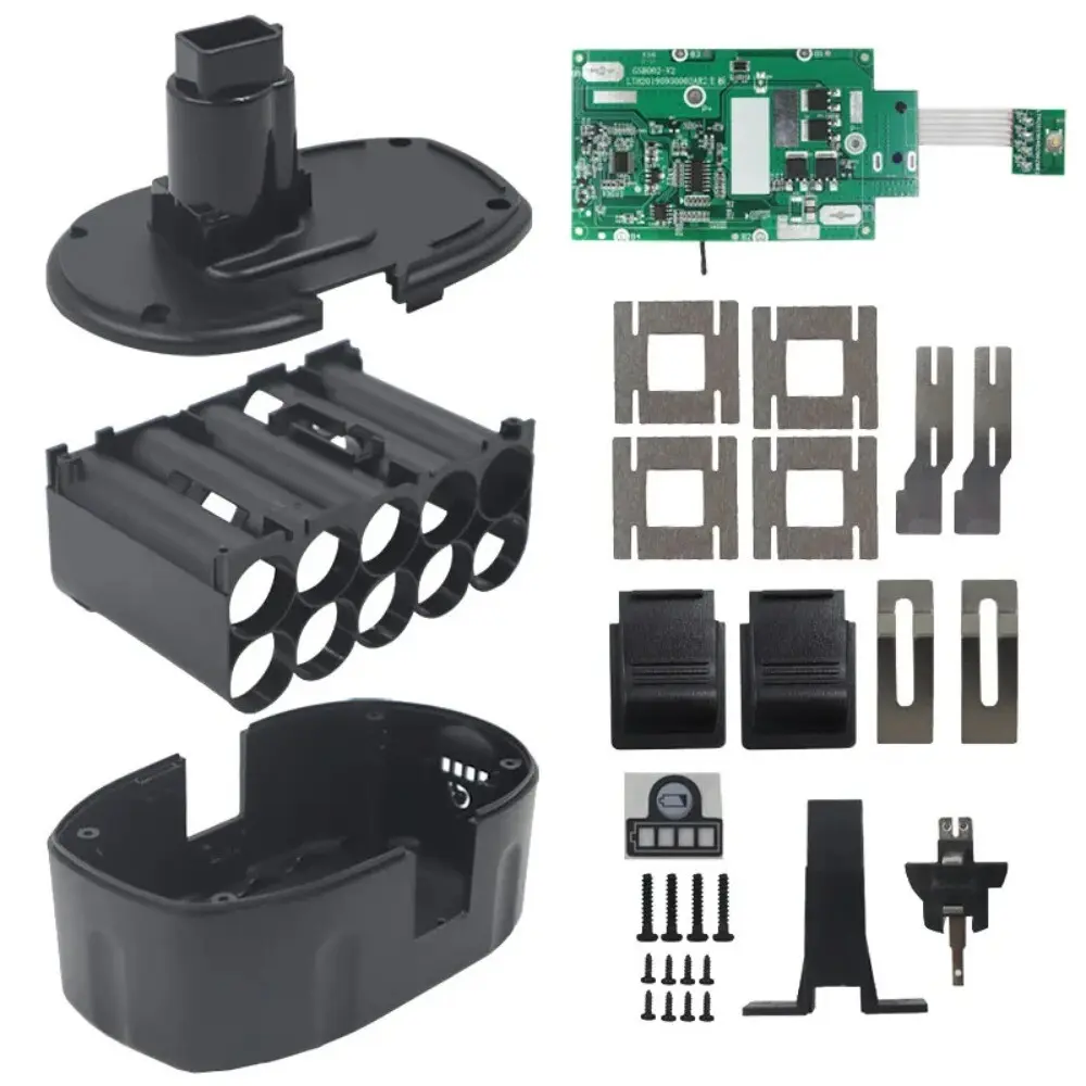 DC9096 18V 4.0Ah 5.0Ah 10-Cell 18650 Battery Case Parts Cover Replacement for Dewalt DC9096 DE9039 DE9095 DE9096 DE9098 DE9503