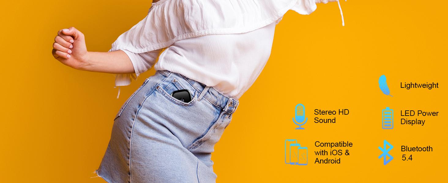 Wireless Earbuds, Bluetooth 5.4 Ear Buds LED Power Display Headphones Bass Stereo, Bluetooth Earbuds in-Ear Noise Cancelling Mic, 40H Playback Mini Case IP7 Waterproof Sports Earphones for Android iOS