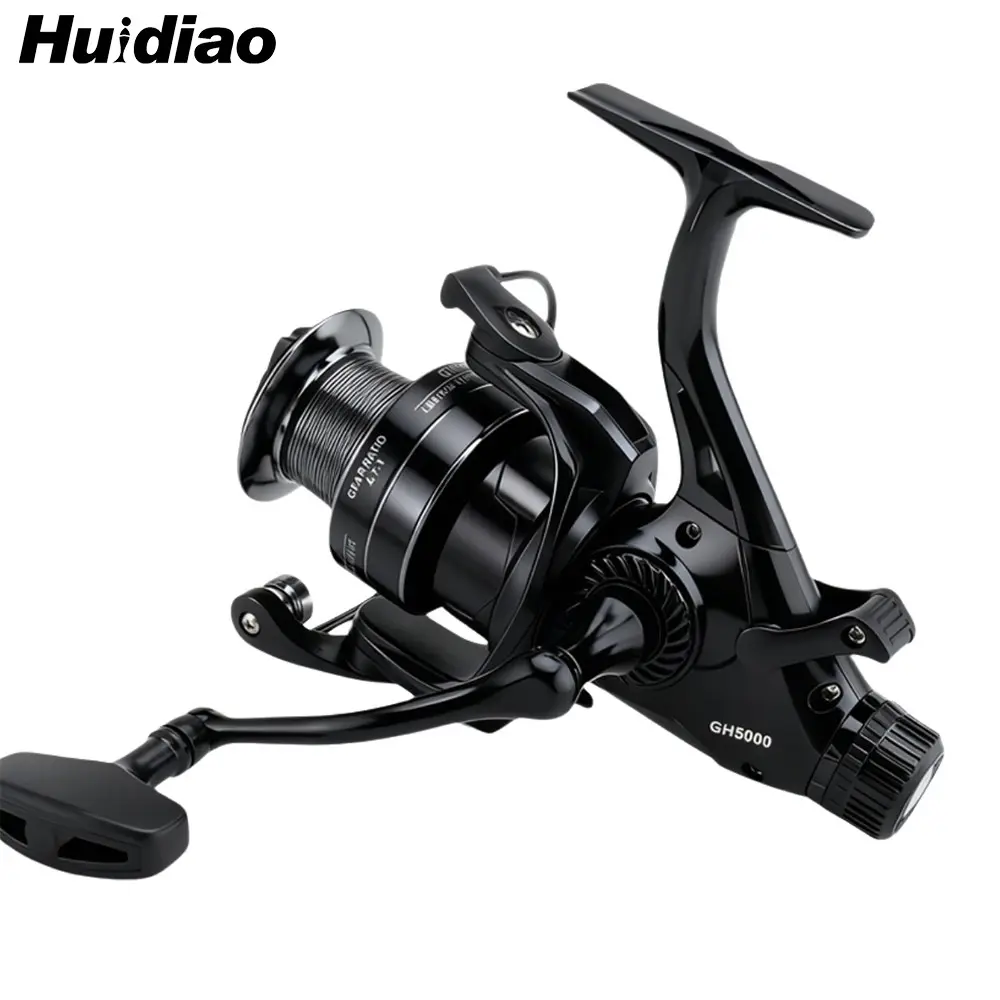 Huidiao GH Free Spool Spinning Reel 3000-7000 Series Long Cast Baitfeeder Reel Zero Play Baitrunner Reel 16KG Max Drag for Carp Catfish Freshwater Fishing Fishing Reels