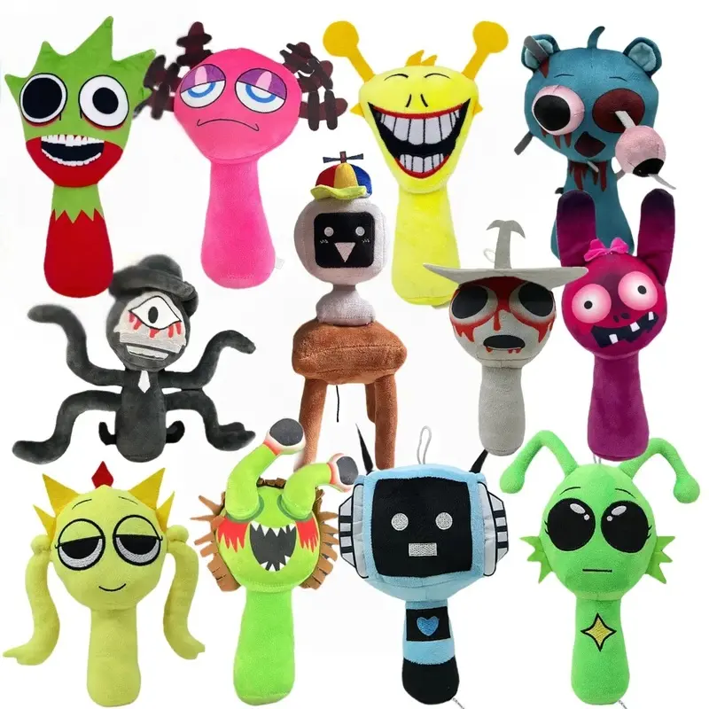 Sprunki Plush Toys, Sprunki Plush Doll, Sprunki Game Cartoon Pillow, Kids' Birthday Gifts, Stuffed Dolls, Christmas Gift.