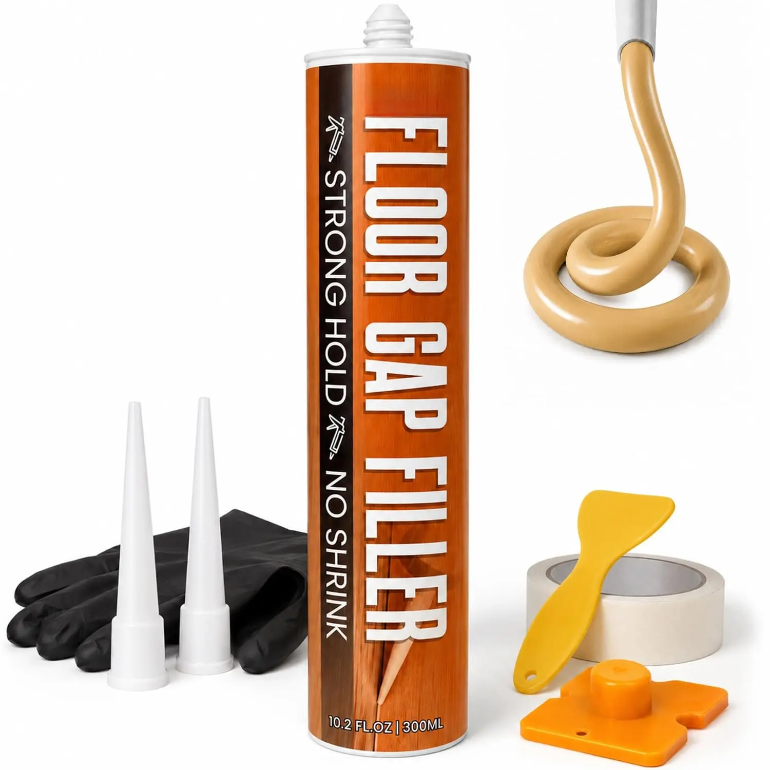 Floor Gap Filler (Oak) for Hardwood, Laminate, Vinyl & LVP