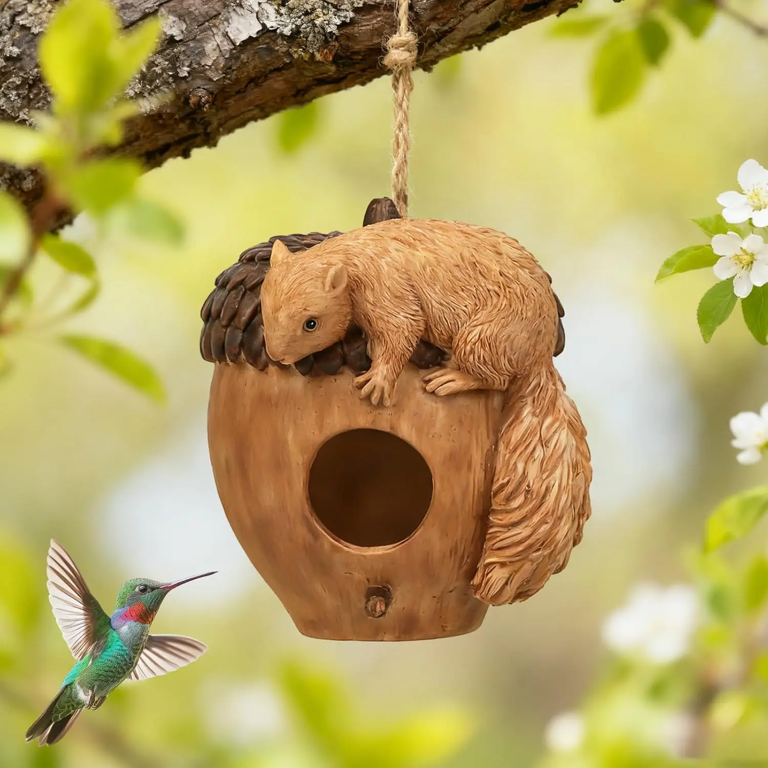 Hummingbird House for Outside,  Acorn Birdhouse with , Weatherproof Outdoor Bird Houses for Garden, Patio & Backyard, Small  Nest Box for Hummingbirds