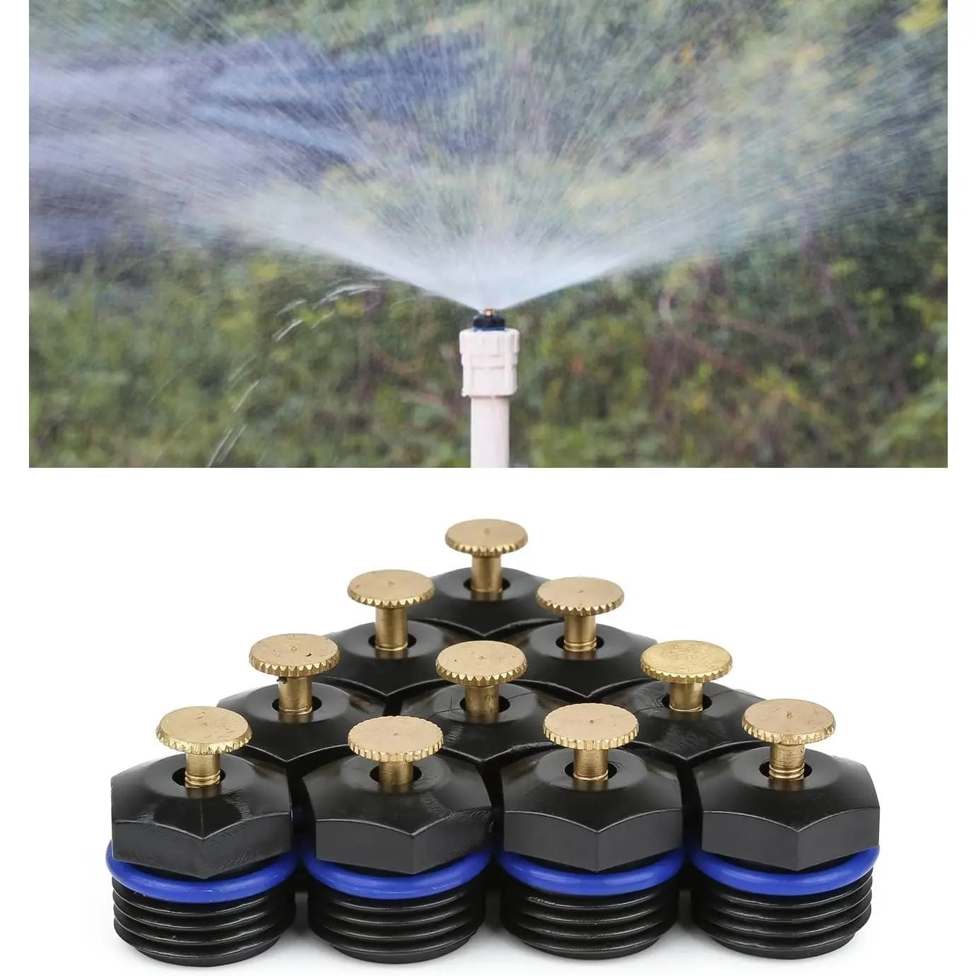 10 count Atomizing Sprinkler Nozzle, 1/2 inch Garden Misting Emitters | Adjustable 360 , Agricultural wn Watering,  Nozzle, Irrigation   Heads