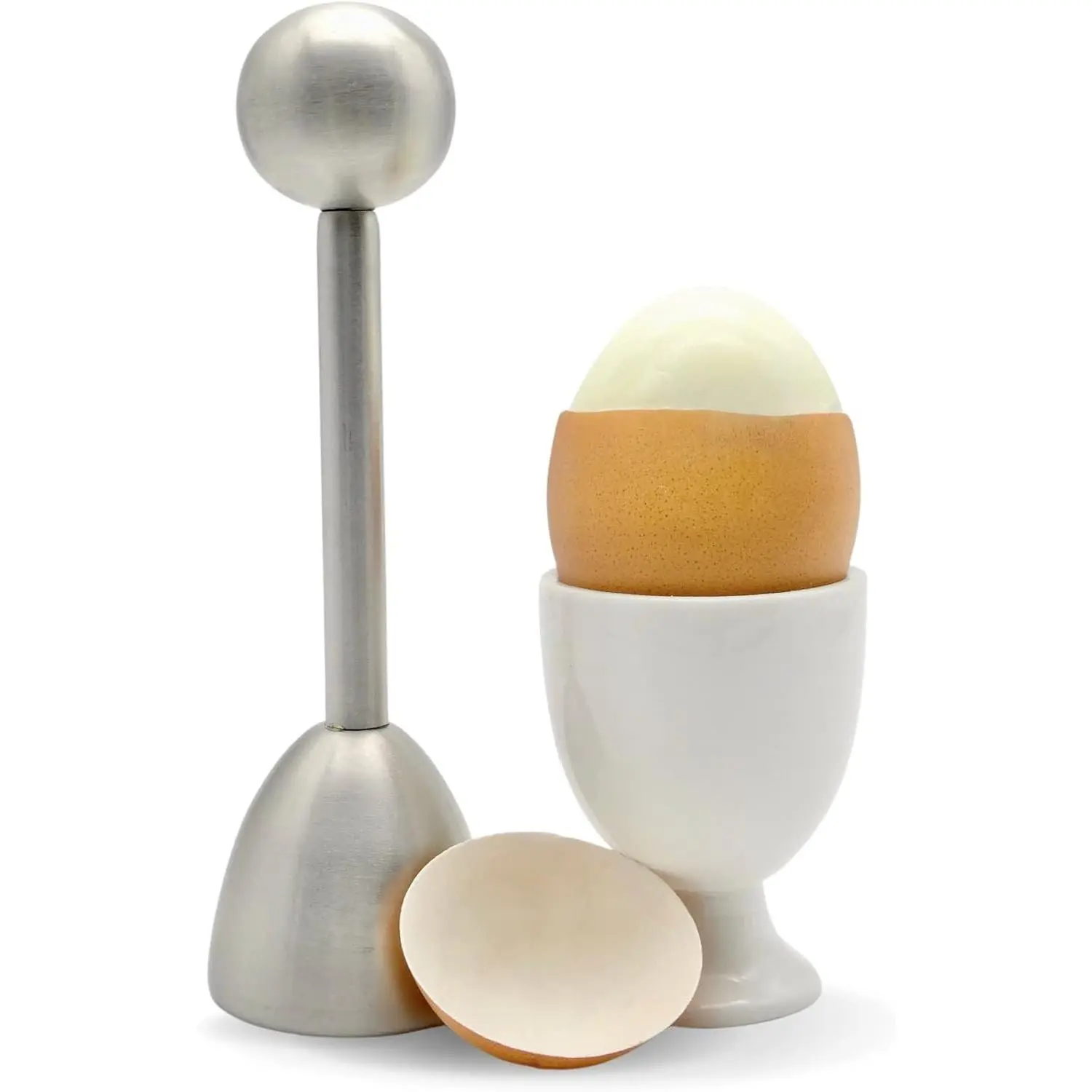 Stainless Steel Egg Topper and Perfect Egg Opener for Soft Boiled Eggs, Egg Cracker for Hard Boiled Eggs