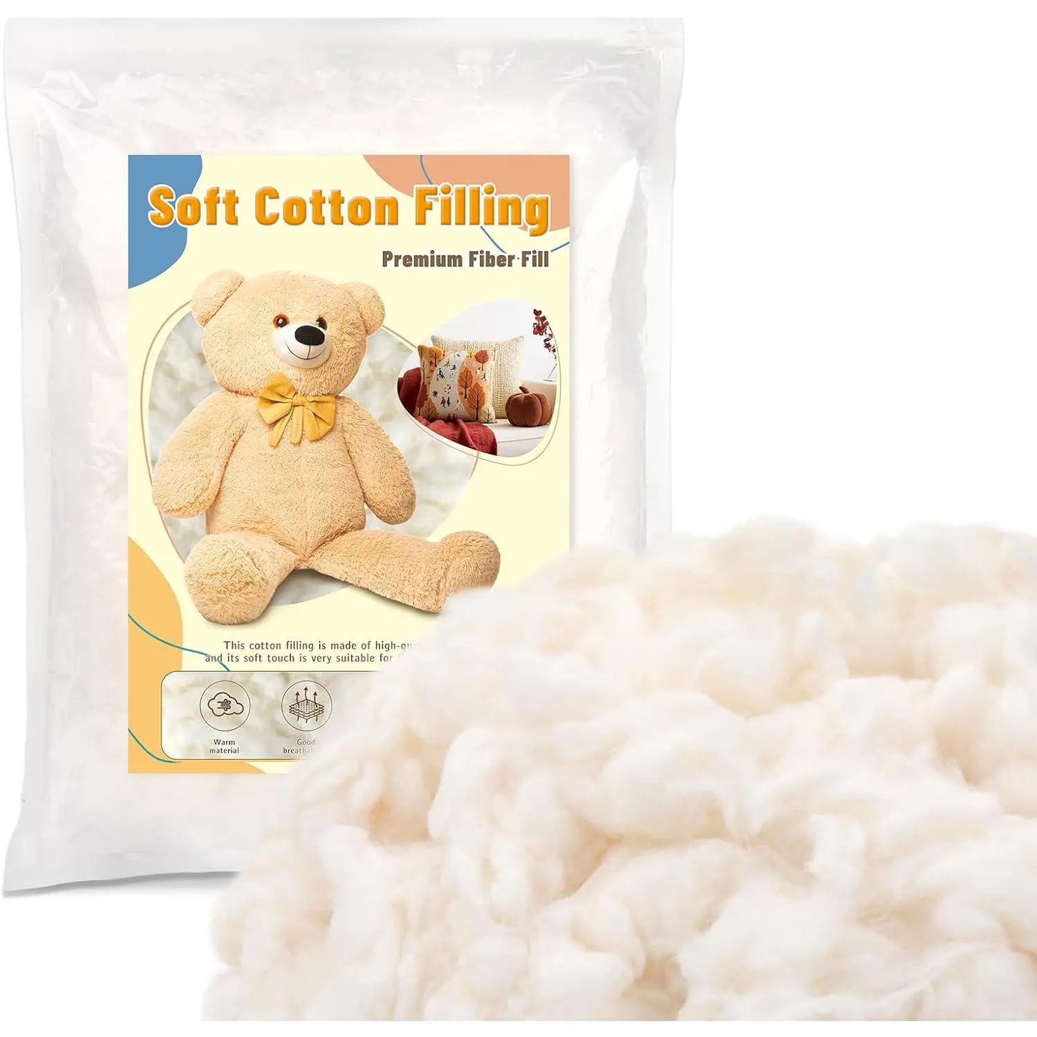 200g/0.44lb  Filling, (7oz-4.4 lb)   Stuffing for Stuffed Crochet , Soft  Fiber Fill  Batting for Pillow Stuffing, Cushions, DIY Stuffing  Crafts