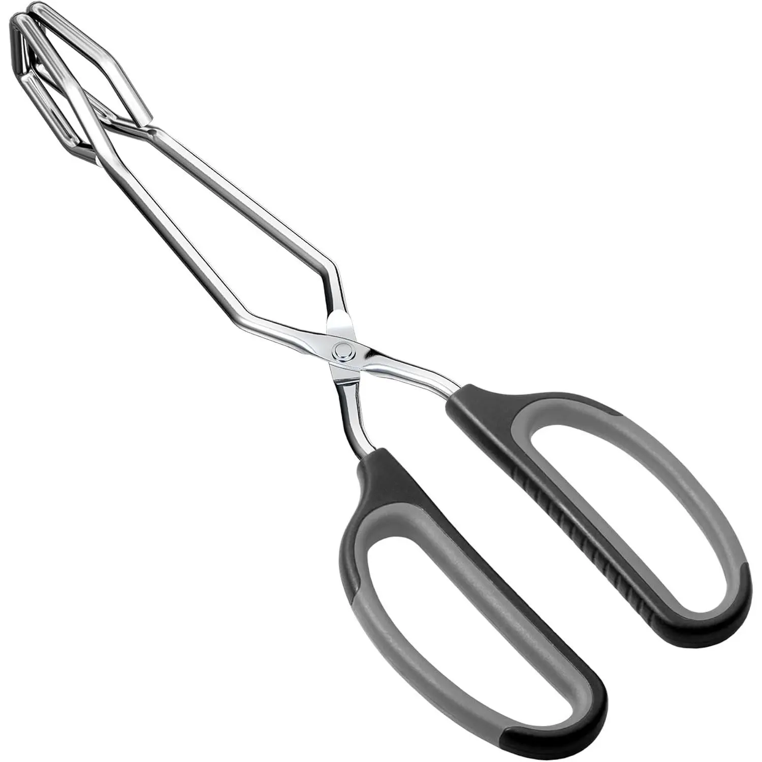 Scissor Tongs 10-Inch Stainless Steel Scissor Style Tongs | Black Handle