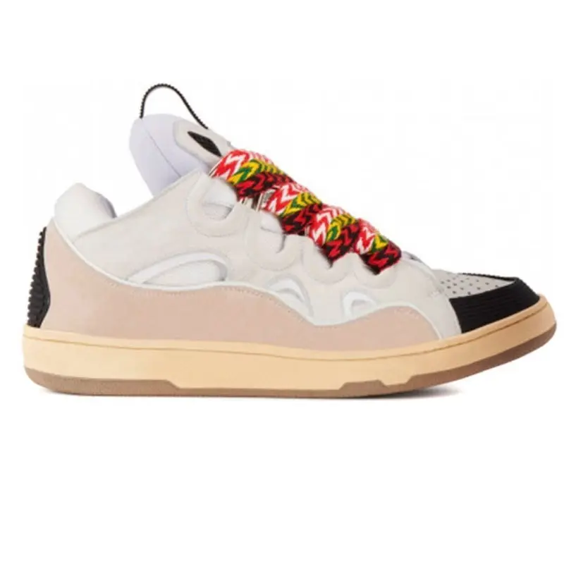 Putian Langfan Men's and Women's Leather Customized Shoes with CURB Sport Casual Shoes Retro Sneakers Fashionable Dad Shoes