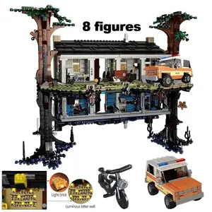Creative 2287PCS Movie Stranger Things Upside Down Building Blocks Architecture 75810 Model Bricks Christmas Toys Gifts For Kids Adult