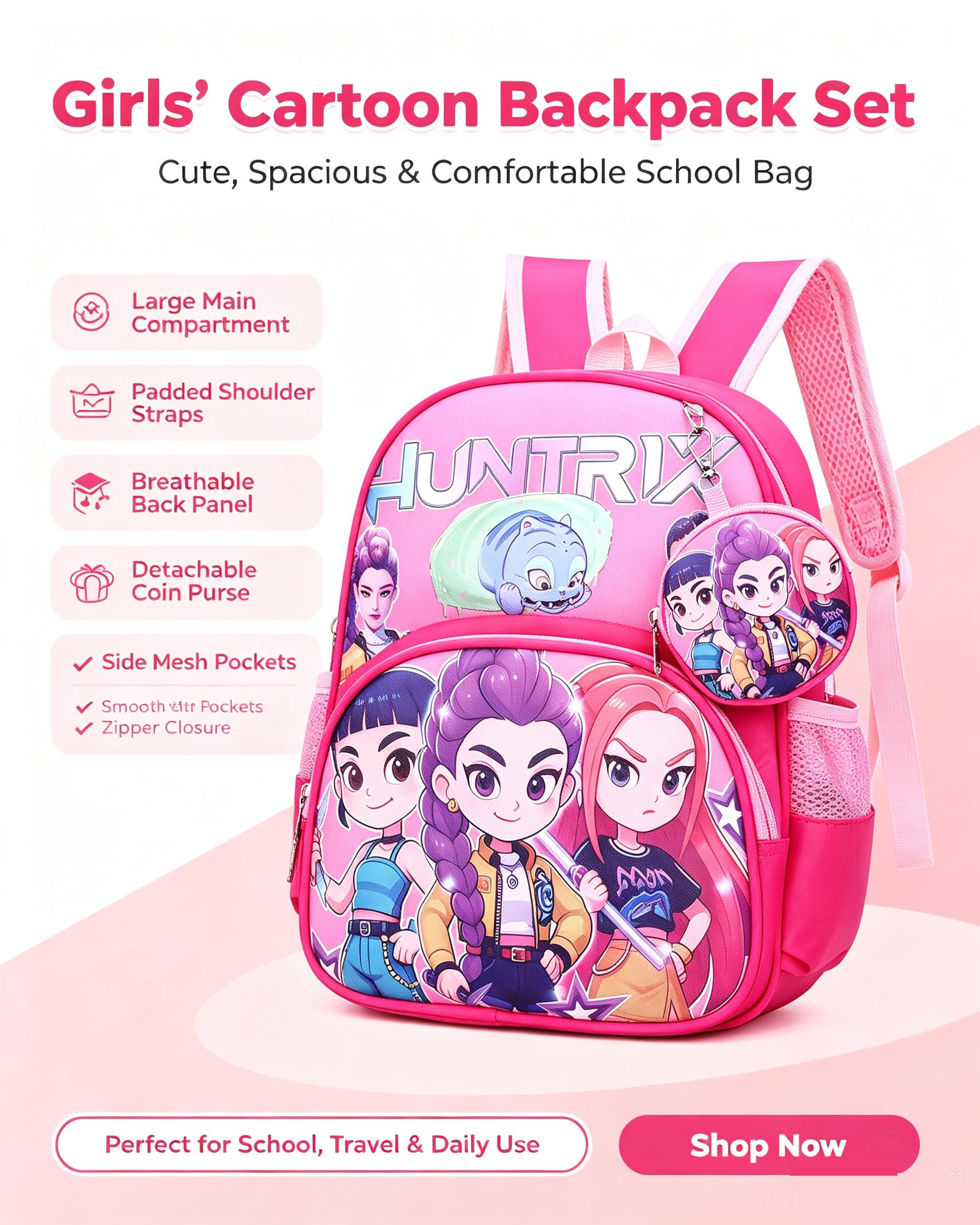 New lightweight and breathable backpack with a coin purse, large capacity design, practical and versatile students returning to school, traveling, and everyday casual use, trendy school