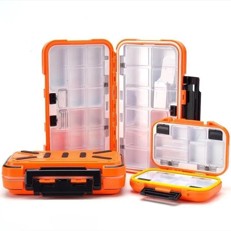 Waterproof Portable Fishing Tackle Box, Removable Dividers Lure Hook Storage Organizer, Clear Heavy Duty Tackle Case for Freshwater Saltwater Kayak Fishing & Outdoor Supplies