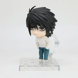 Death Note L Q Version Clay Figure Handmade Model 10cm, Changeable Face Multiple Accessories, Desktop Trendy Toy Gift