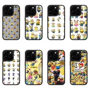 Minions Cartoon Phone Case For iPhone 17 Promax 16 15 14 13 12 11 Plus Pro Max 17Air and Samsung S26 S25 S24 S23 S22 S21 FE Plus Ultra - Anti Drop Full Perfect Aesthetic Printed Soft TPU Case, Accessories, Wireless