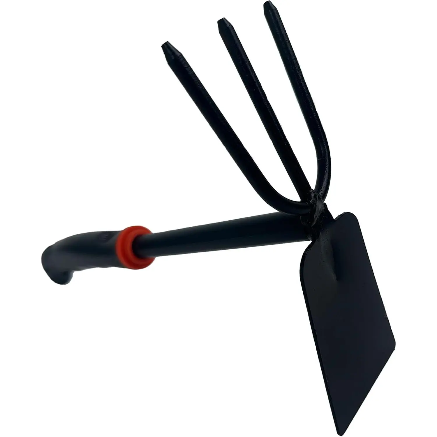 Hoe and Cultivator Garden Rake, Hoe & Sturdy 3 Claw Tiller, 2-in-1 Gardening Hand Tools for Digging