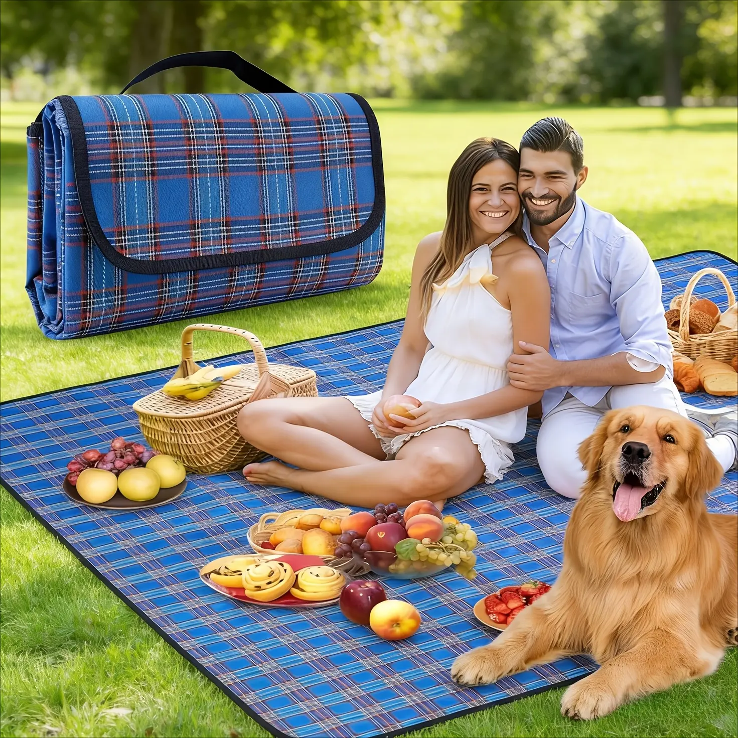 1 Extra-Large Picnic Blanket & Beach Mat | Foldable Outdoor Sand Mat | Ideal for Picnics, Camping, & Hiking | Family Concerts | Park Music Festivals | Lawn Mat | Camping Accessories