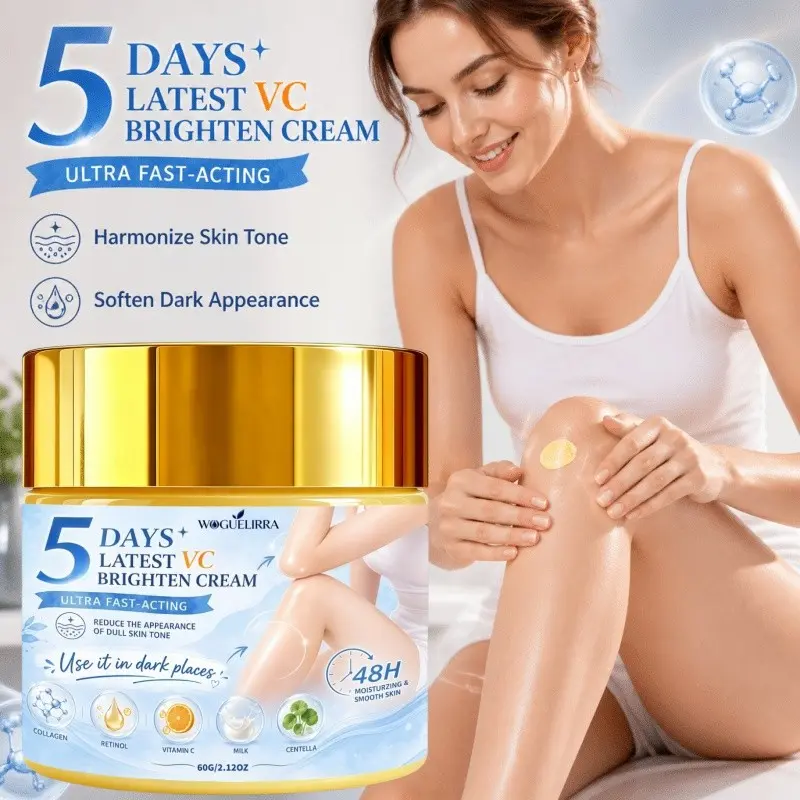 Quick-Acting 5-Day Brightening Cream, Targets Dark Spots on Inner Thighs, Elbows, Armpits, Knees, Buttocks, Contains Centella, Niacinamide, Milk Essence