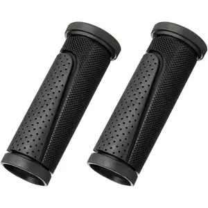 Short Mini 90mm Length Black Rubber Bike Bicycle Handlebar Grips