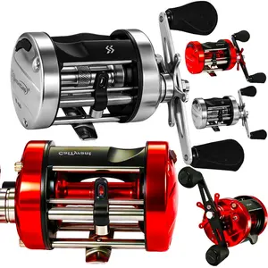 CatTyrant Round Baitcasting Reel Centrifugal Brake Oversized Rubber Grip Perfect for Catfish Freshwater Anglers