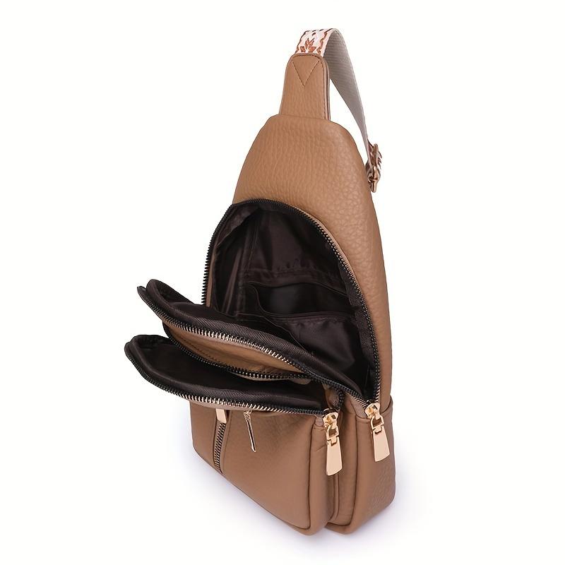 Women's 2026 Solid Color Quilted PU Leather Fanny Pack - Waterproof Waist Bag, Adjustable Crossbody Sling, Casual Zipper Chest Belt, Lightweight Daily Accessory, Mother's Day Gifts for Women