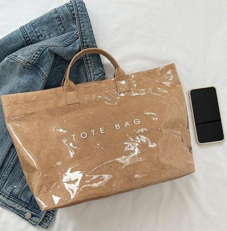 2026 Trendy Vintage Letter Print Tote Bag, Waterproof Large Capacity Aesthetic Tote for Work Commute & Shopping