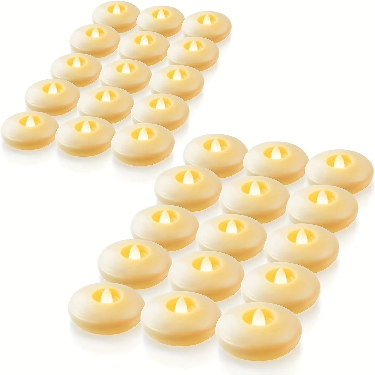 48/ 24pcs Flameless LED Floating Candle Set White, Battery Operated, Suitable for Tea Lights for Wedding Centerpieces, Create A Dreamy Atmosphere Waterproof IPX5