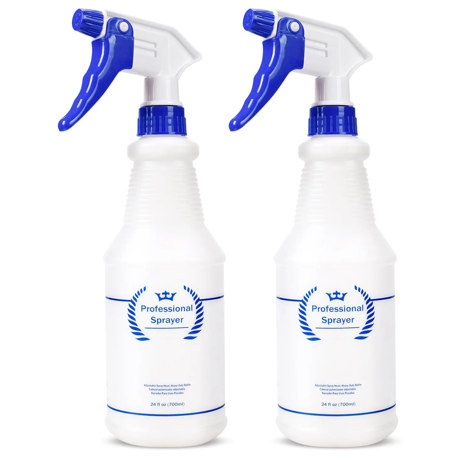 Plastic  Bottle, Empty  Bottles (2 Pack 24 Oz), -Purpose Sprayer for Cleaning Solutions, Hair , , Planting, BBQ, Mist & Stream Water Spraying Bottle with Adjustable Nozzle