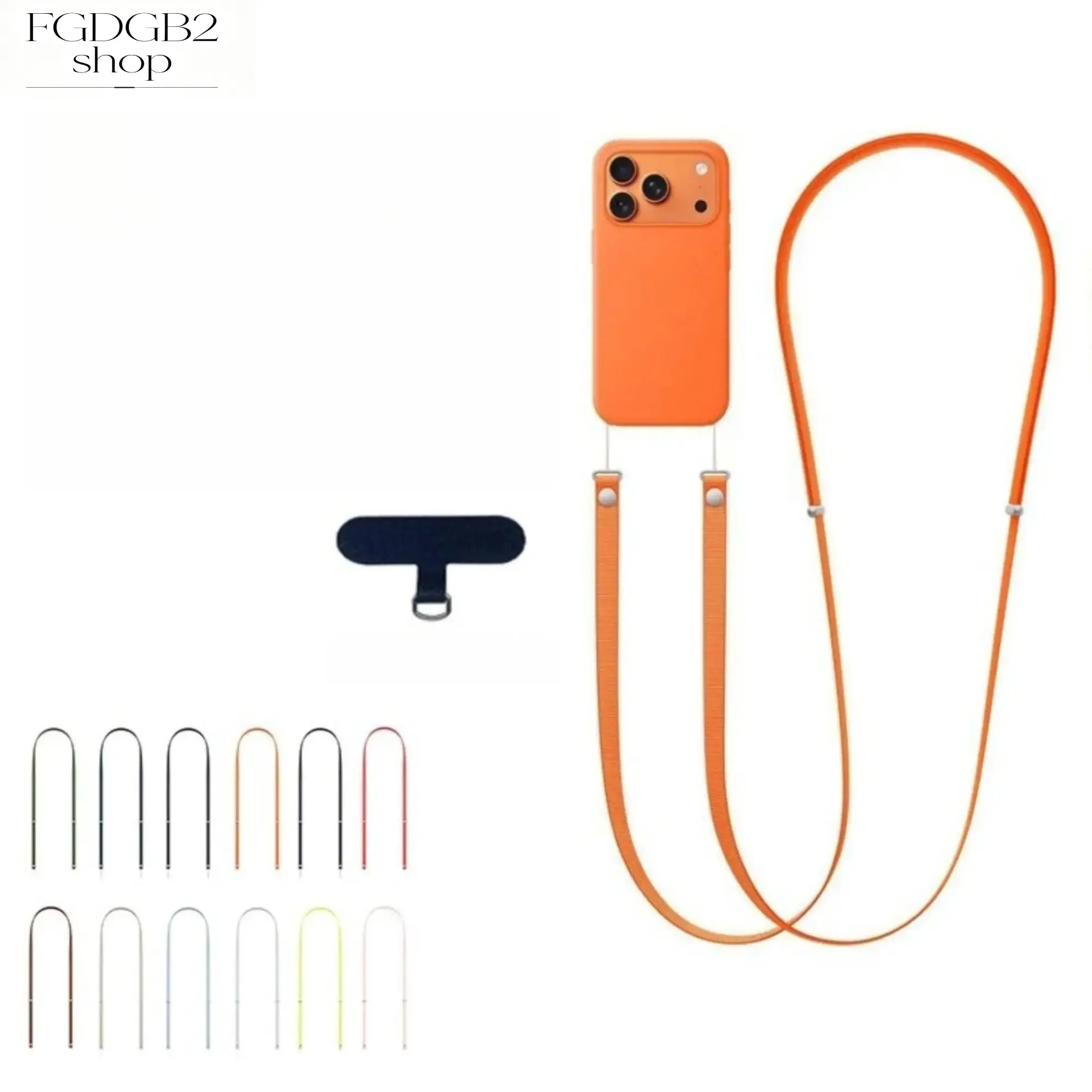 Adjustable Smartphone Lanyard Crossbody Phone Strap Holder - Detachable Magnetic Clasp Long Strap, Hands-Free Cellphone Mobile Neck Sling for Travel & Daily Use toggle