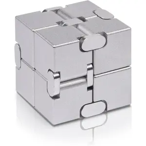 Fidget Cube New Version Fidget Finger Toys - Metal Infinity Cube Prime for Stress and Anxiety Relief/ADHD, Ultra Durable Sensory Gifts for Adults and Teens Kidsfidget toys