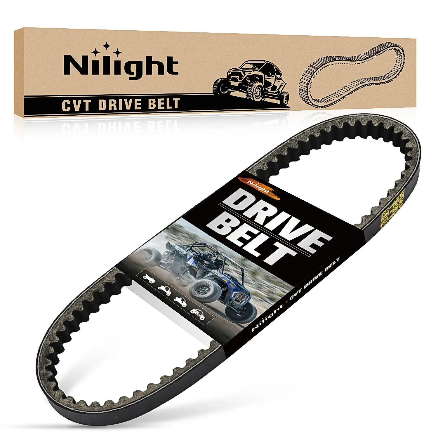 Nilight Rubber CVT Drive Belt - 743X20mm, 1 Pack Replacement for GY6 125cc/150cc 152QMI/157QMJ Short-Case Engine, Moped, Peace, Hammerhead, Roketa, Taotao, Jonway Scooters/Go Karts, Durable ATV Belt, Durability