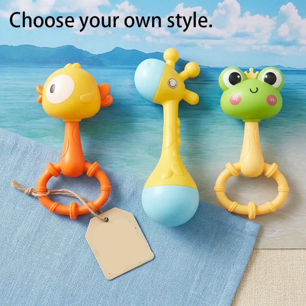 Parent-Child Interactive Play Rattle Shaker, Sensory Development Toy for Infants, Unisex Birthday Gift, No Battery Required, Model 368-59