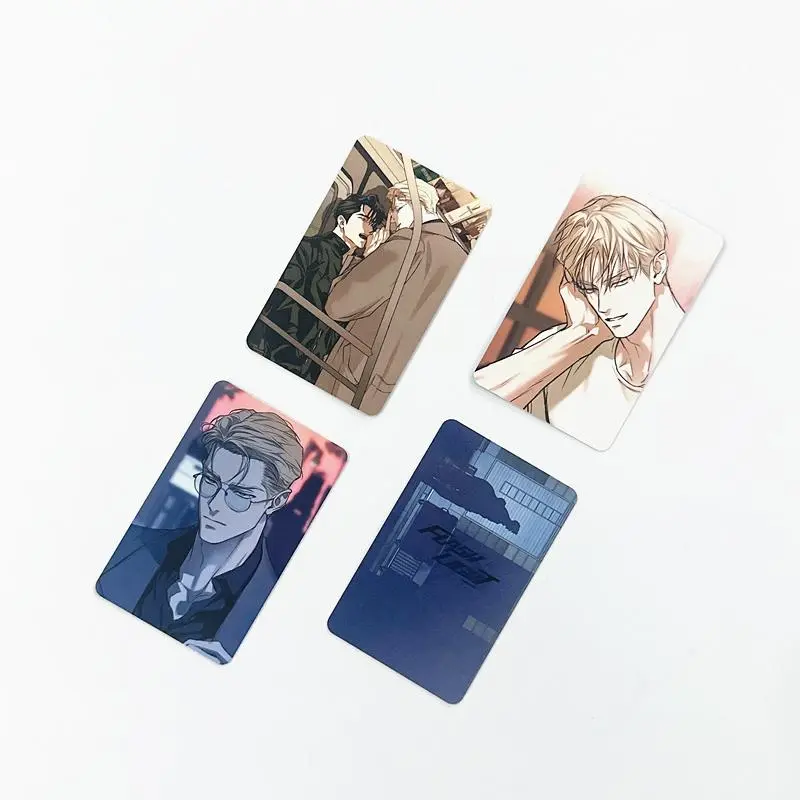 5PCS Korean Webtoon Flash Light Photo Cards Set - Manga Characters Collectible LOMO Card Fans Gift