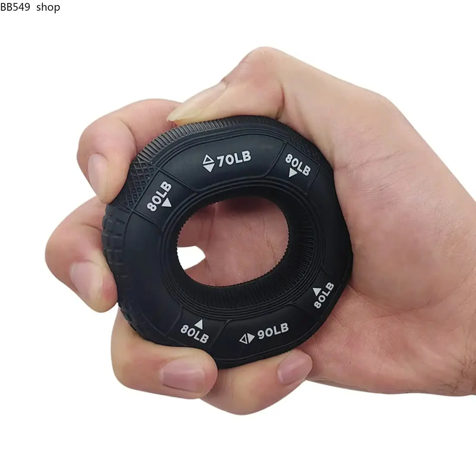 Adjustable Silicone Ring Hand Grip Strengthener, 20-90LB Forearm Trainer for Finger & Hand Workout, Grip Training Exerciser for Strength Building, Fitness, Home Gym & Daily Exercise Accessory