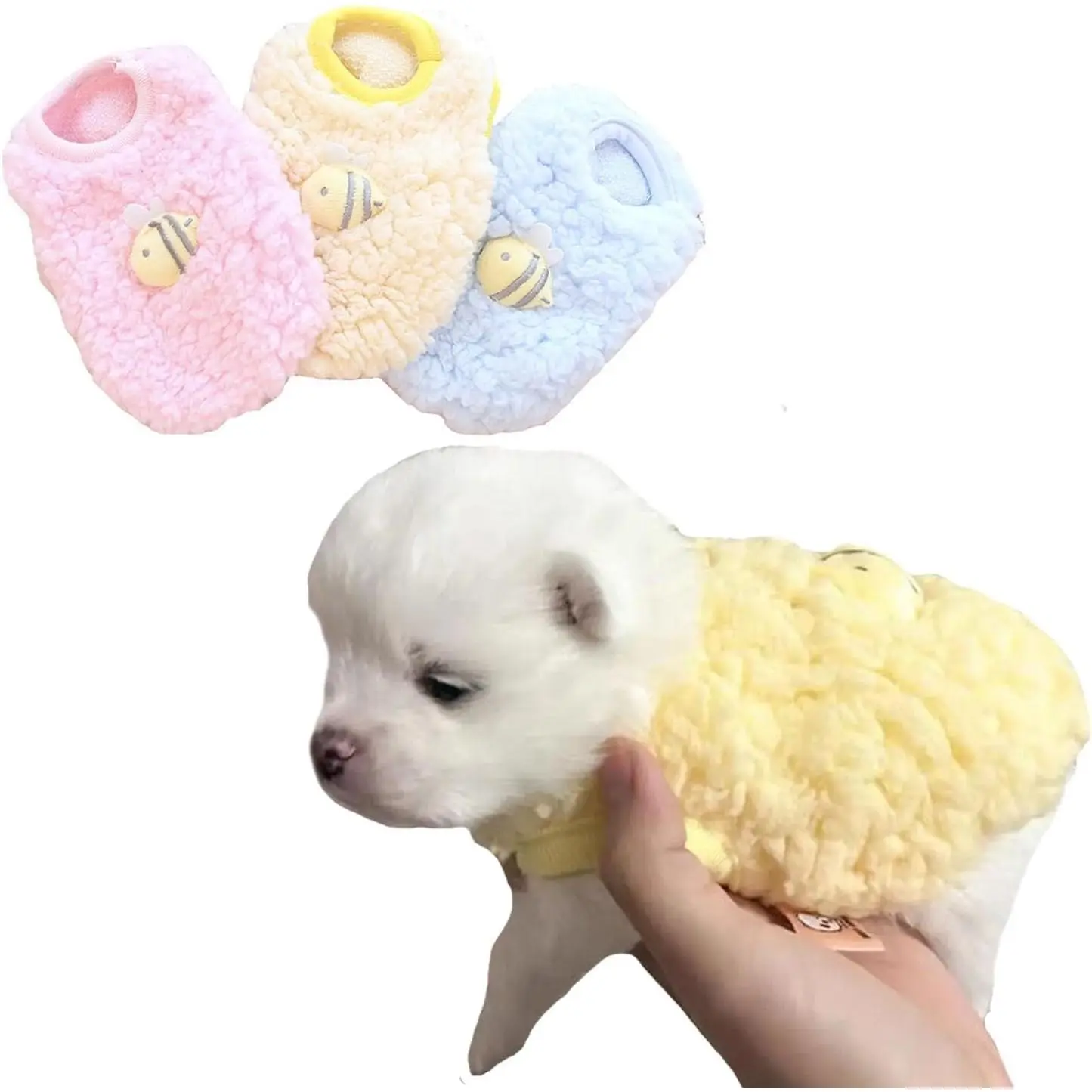 3 Packs Teacup   XXS Clothes for Chihuahua Yorkie,Winter Warm Fleece Puppy  Clothes Sweater Shirt Vest for Mini  Extra Small Dogs (3 Packs, XXXS( Under 1LBS))