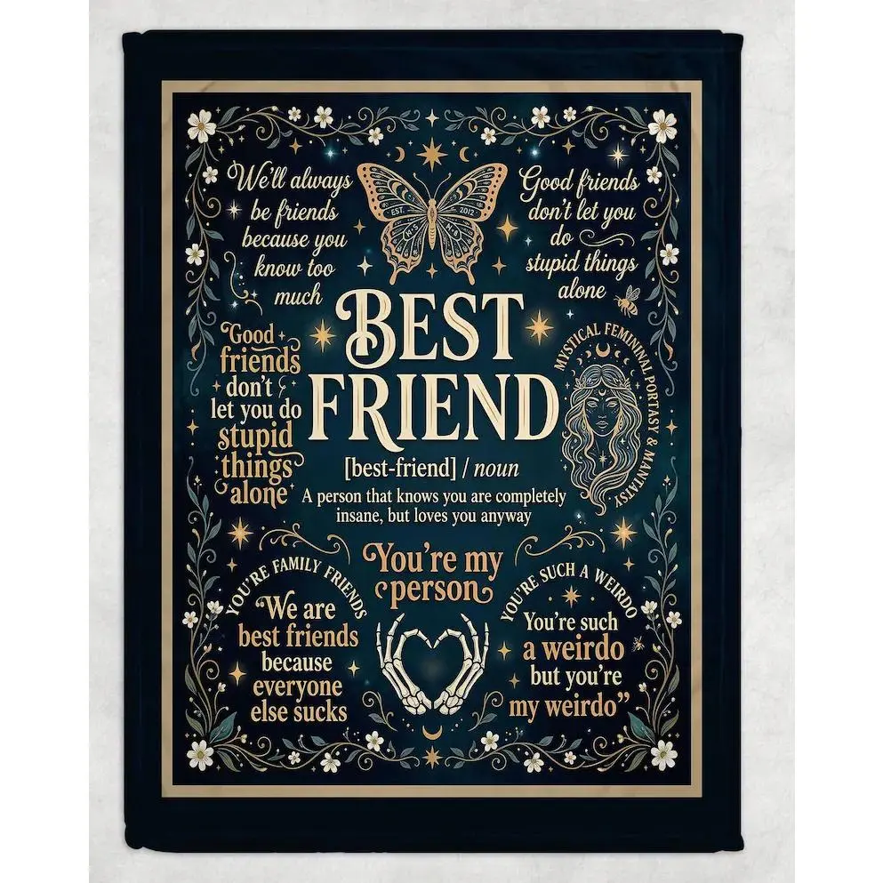 To My Best Friend Flannel Blanket, Best Friends Blanket Personalized, Bestie Blankets, Blanket For Best Friend, Badass Bestie Blanket