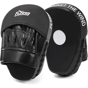 Curved Focus Punching Mitts for Men & Women - Leather Boxing Pads for Martial Arts, Karate, Kickboxing, Muay Thai, Taekwondo