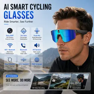 POV AI Smart Cycling Wireless Translation Glasses: 8MP HD Camera with 6-Axis EIS for Steady Video. Features Real-Time Translation & Dual-Mic Noise Cancellation for Clear Calls & Music. Prescription-Ready Smart Eyewear for Outdoor Sports.