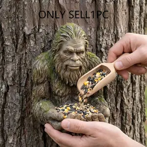 Bigfoot Bird Feeder for Outdoors - Tree-Hanging Bird Feeder, Wild Bird Feeder with Hidden Hook, Garden Decorative Sculpture, Garden Decoration, Bird Lover's Valentine's Day Bigfoot Gift, Bird Feeding Station