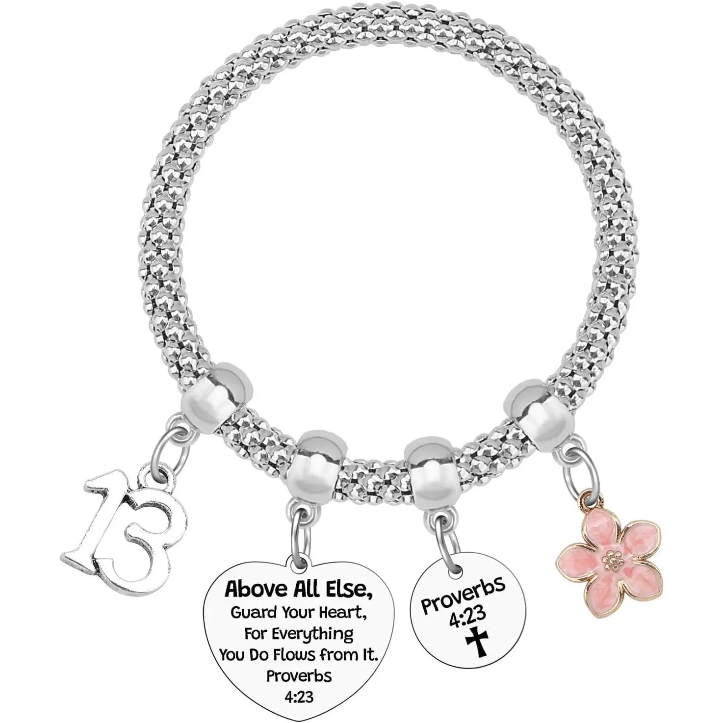 Happy 13th 14th 15th 16th 17th 18th 19th 20th 21th 25th 30th 40th 50th 60th 70th Birthday Bracelet Gifts for Women Christian Religious Friendship  for Her