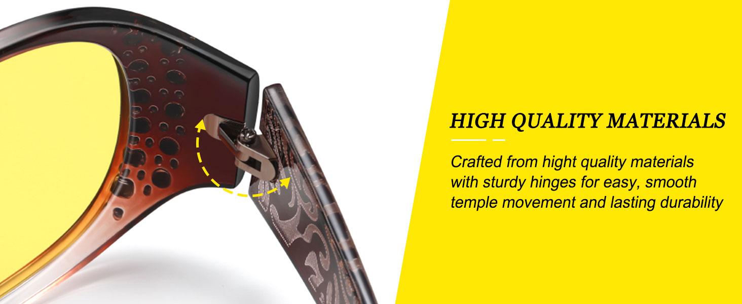 Night Vision Driving Glasses Women Anti Glare Polarized, Wrap Around Nighttime Safety Glasses UV Protection