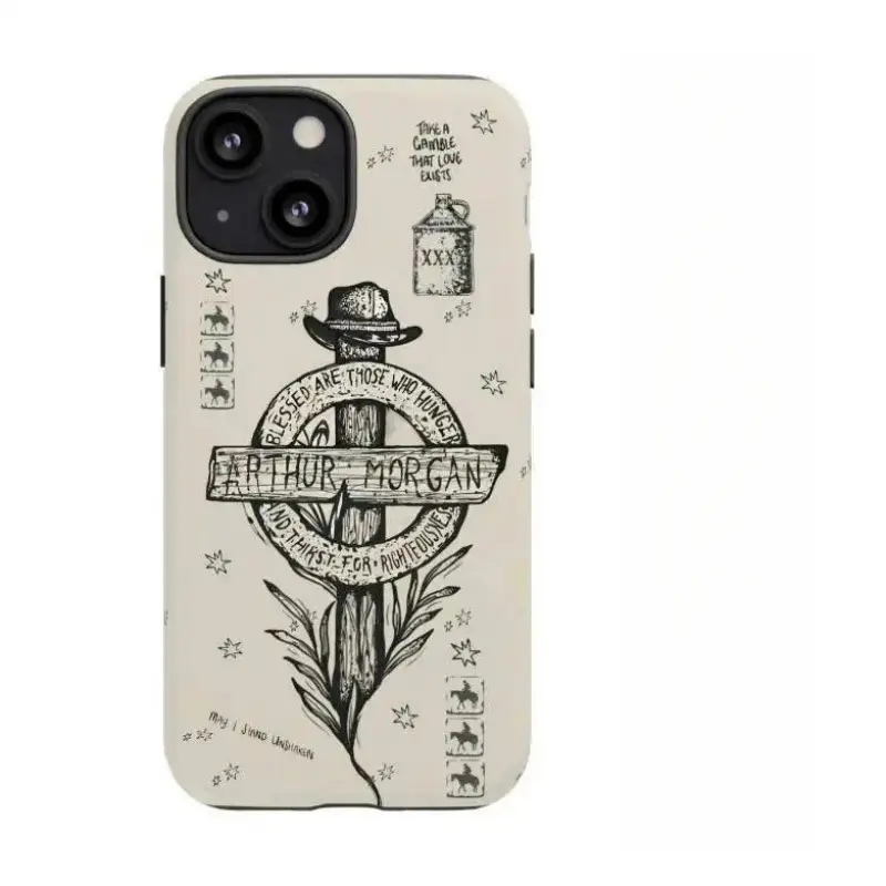 Red Dead Redemption 2 Silicone Gaming Phone Case - Durable Protection Cover Shell, Compatible with iPhone 17/16/15/14/13/12/11 Pro Max/Plus